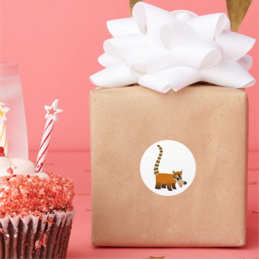 Sticker Coatimundi avec un joli sourire (Fête)