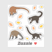 Sticker Coatis (Feuille)