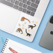 Sticker Coatis (Ordinateur portable avec iPhone)