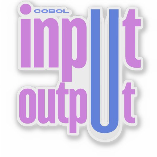 Sticker Cobol Programming Language Input Output Section (Devant)