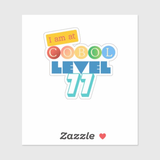 Sticker Cobol Programming Special Level 77 Number (Feuille)