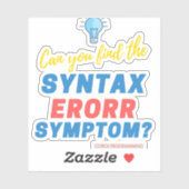 Sticker COBOL Syntax Error Challenge Tee for Coders  (Feuille)