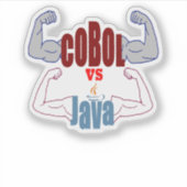 Sticker Cobol vs Java Programming Languages Showdown  (Devant)