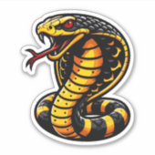 Sticker Cobra Gratuit Design Jaune & Noir (Devant)