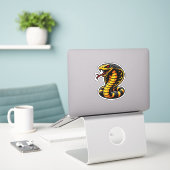 Sticker Cobra Gratuit Design Jaune & Noir (Ordinateur portable sur le bureau)