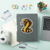 Sticker Cobra Gratuit Design Jaune & Noir (Couverture iPad)