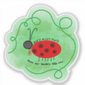 Sticker Coccinelle en yiddish (Devant)