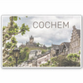 Sticker Cochem Moselle Panorama Allemagne Souvenir (Devant)