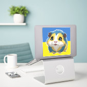 Sticker Cochon De Guinée adorable (Ordinateur portable sur le bureau)