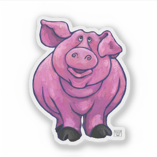 Sticker Cochon de la parade animale (Devant)