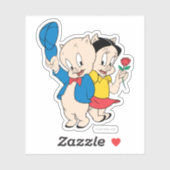 Sticker Cochon de porc et Petunia (Feuille)