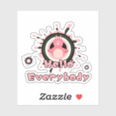 Sticker Cochon drôle (Feuille)