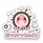 Sticker Cochon drôle (Devant)