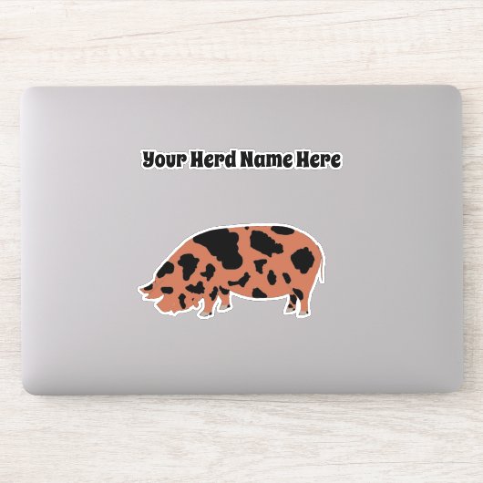Sticker Cochon KuneKune personnalisé (Ordinateur)