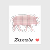 Sticker Cochon rose (Feuille)
