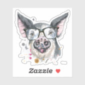Sticker Cochon tendance (Feuille)