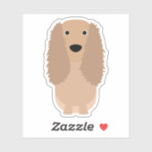 Sticker Cocker mignon Chien Espagnol Chien Chien Chien Pup (Feuille)