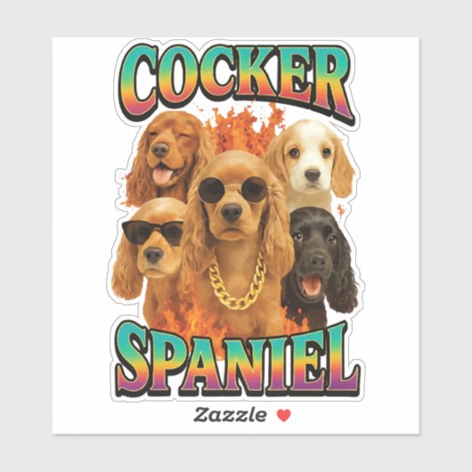 Sticker Cocker Spaniel Copy (Feuille)