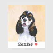 Sticker Cocker Spaniel (Parti) Peinture - Art Chien origin (Feuille)
