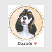 Sticker Cocker Spaniel (Parti) Peinture - Art Chien origin (Feuille)