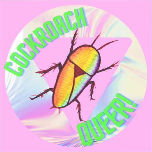 Sticker Cockroach Queer (Recto)