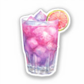 Sticker Cocktail Citronade Rose (Recto)