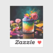 Sticker Cocktail coloré (Feuille)