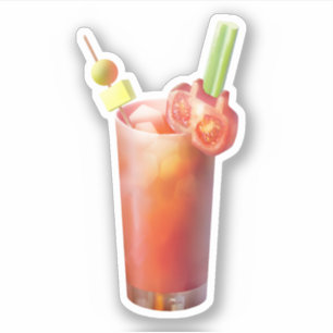 Sticker Cocktail Creative Bloody Mary