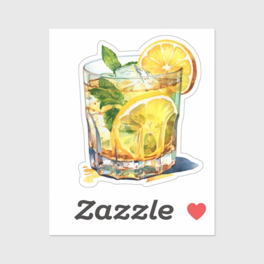 Sticker Cocktail Lemonade (Feuille)