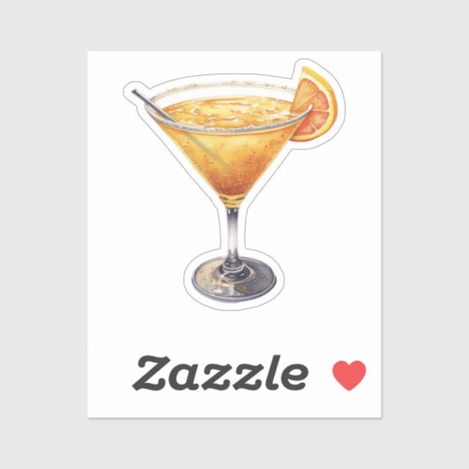Sticker Cocktail Sidecar (Feuille)
