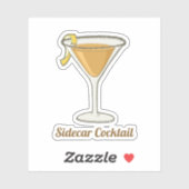 Sticker Cocktail Sidecar (Feuille)