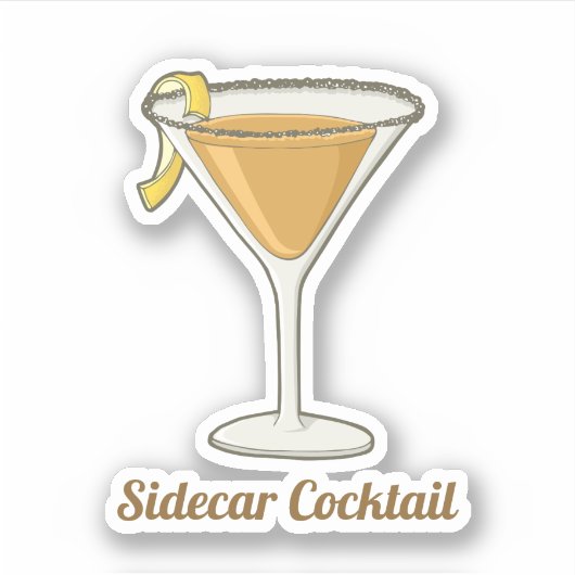 Sticker Cocktail Sidecar (Devant)