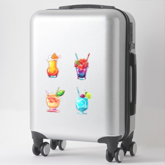 Sticker Cocktails été - Set 5 - (Sur valise)
