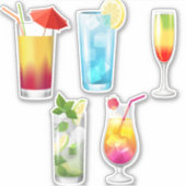 Sticker Cocktails tropicaux (Devant)