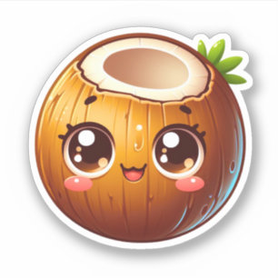 Sticker Cocotier de Cute kawaii