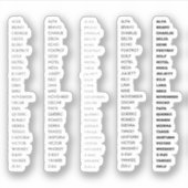 Sticker Code alphabet militaire (Devant)