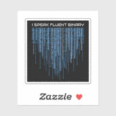 Sticker Code binaire bleu (Feuille)