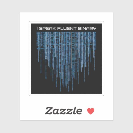 Sticker Code binaire bleu (Feuille)