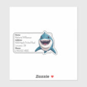 Sticker Code de bagage pour requin dentifrice (Feuille)