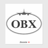 Sticker Code de destination de voyage à 3 lettres Avion pe (Feuille)