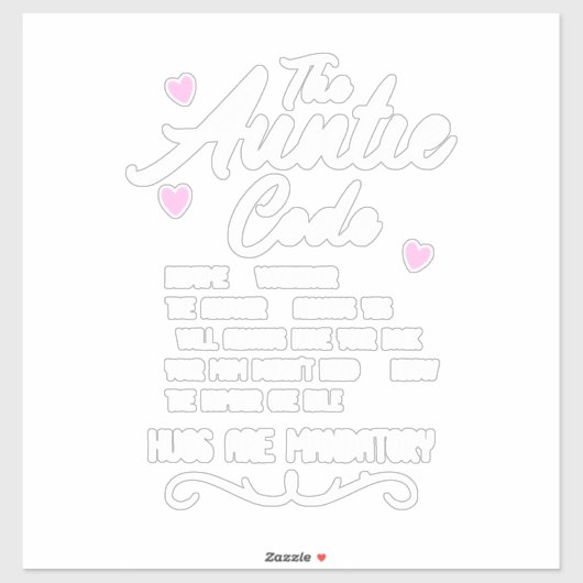 Sticker Code de la tante (Feuille)