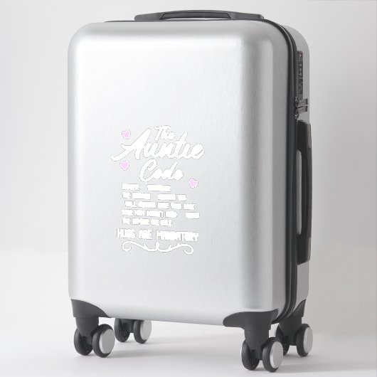 Sticker Code de la tante (Sur valise)