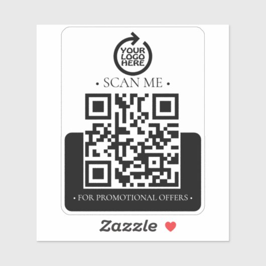 Sticker Code et logo QR de votre entreprise (Feuille)