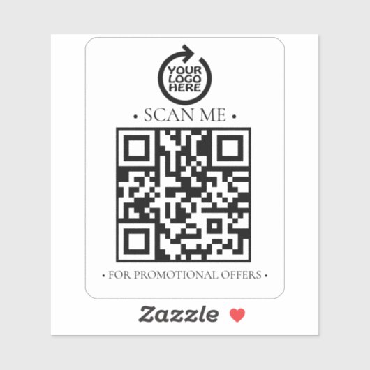 Sticker Code et logo QR de votre entreprise (Feuille)