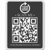 Sticker Code et logo QR de votre entreprise (Devant)