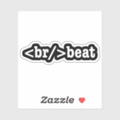 Sticker code HTML breakbeat (Feuille)