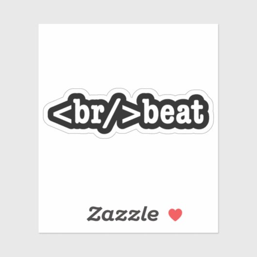 Sticker code HTML breakbeat (Feuille)