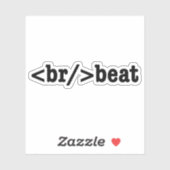 Sticker code HTML breakbeat (Feuille)
