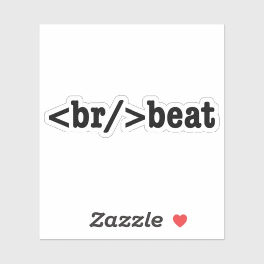 Sticker code HTML breakbeat (Feuille)