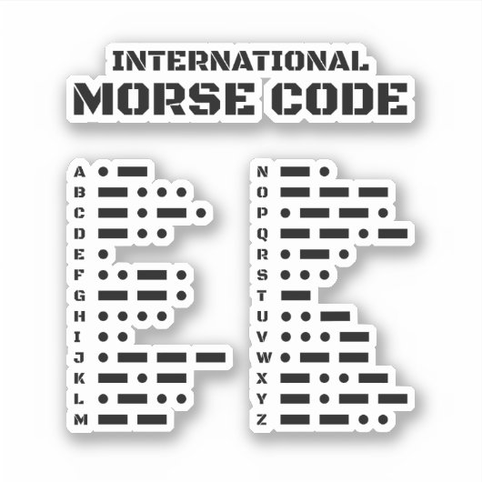 Sticker Code Morse International (Devant)